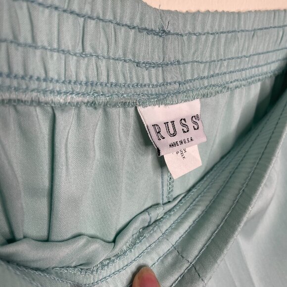 Mint Green Spring Stretchy High-Waisted Flowy Pants w/ Elastic Waistband12/14(?) - Picture 4 of 8